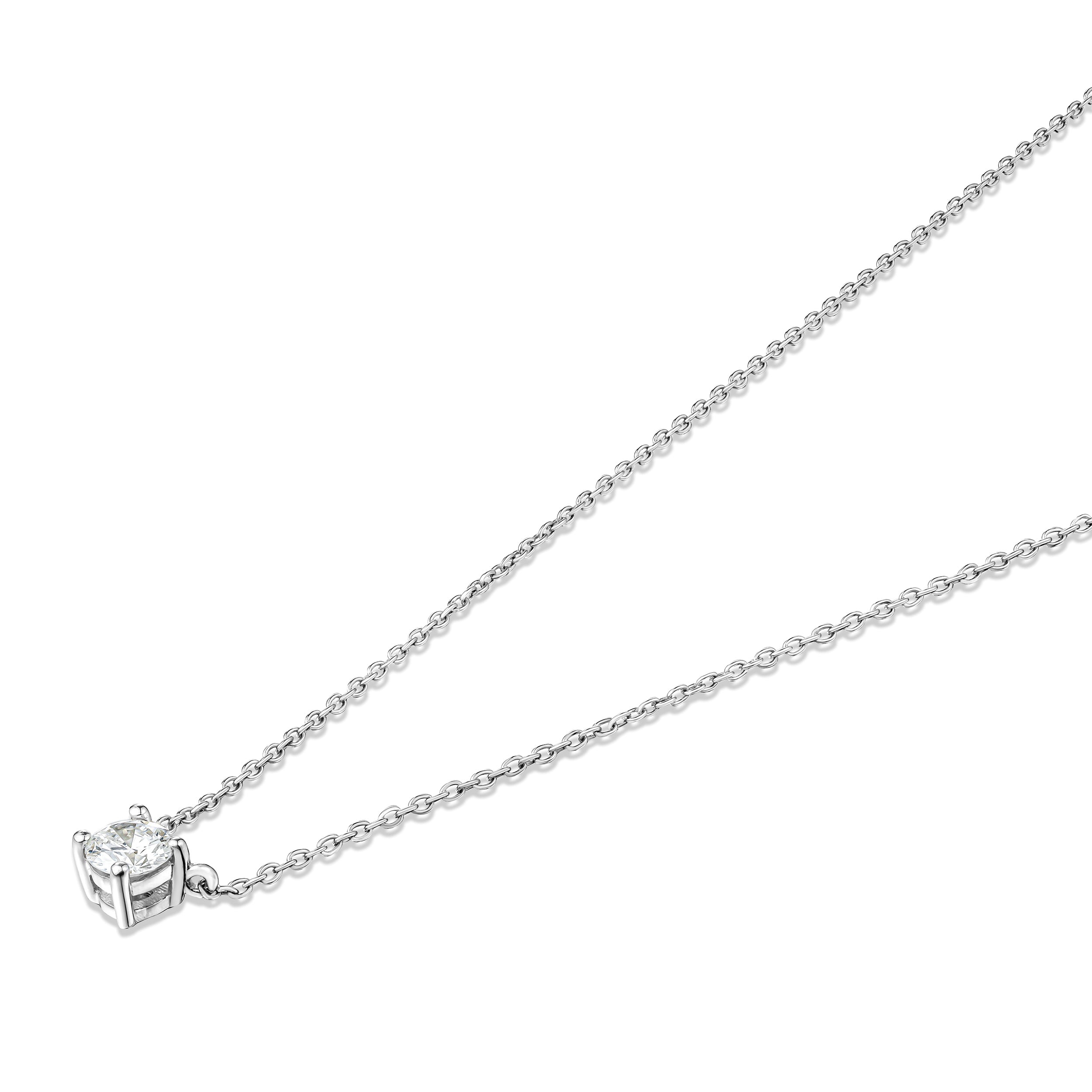 Wanderlust Floating Lab Diamond Solitaire Necklace 0.33ct H/SI in Silver